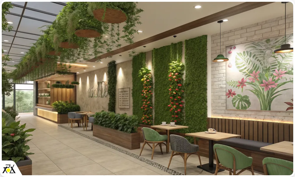 طراحی دیوار کافه